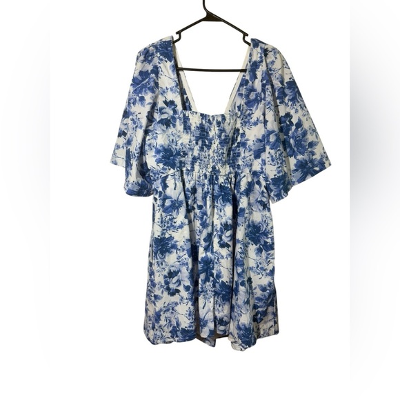 Abercrombie & Fitch Cinch Front Poplin Mini Dress Sz XL - Picture 4 of 8